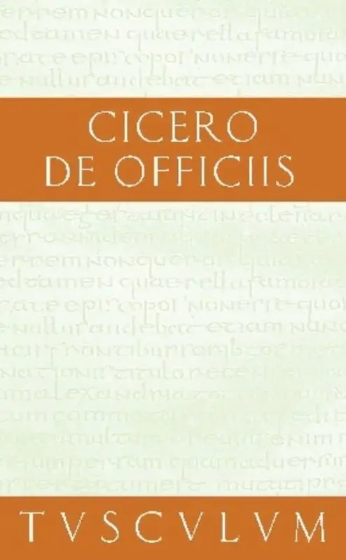 Cover: 9783050053783 | De officiis | Vom pflichtgemäßen Handeln. Lat.-Dtsch. | Cicero | Buch
