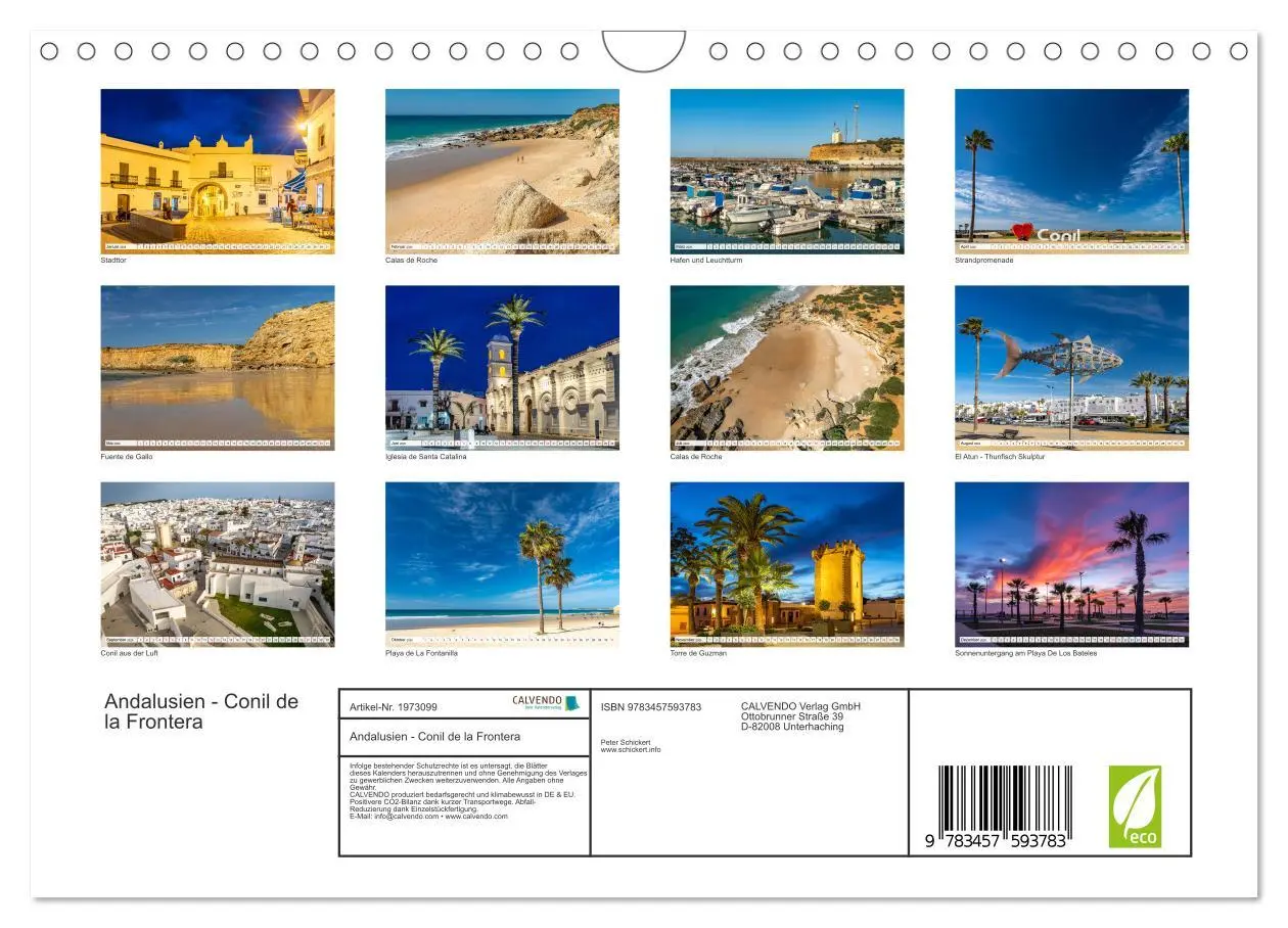 Bild: 9783457593783 | Andalusien - Conil de la Frontera (Wandkalender 2026 DIN A4 quer),...