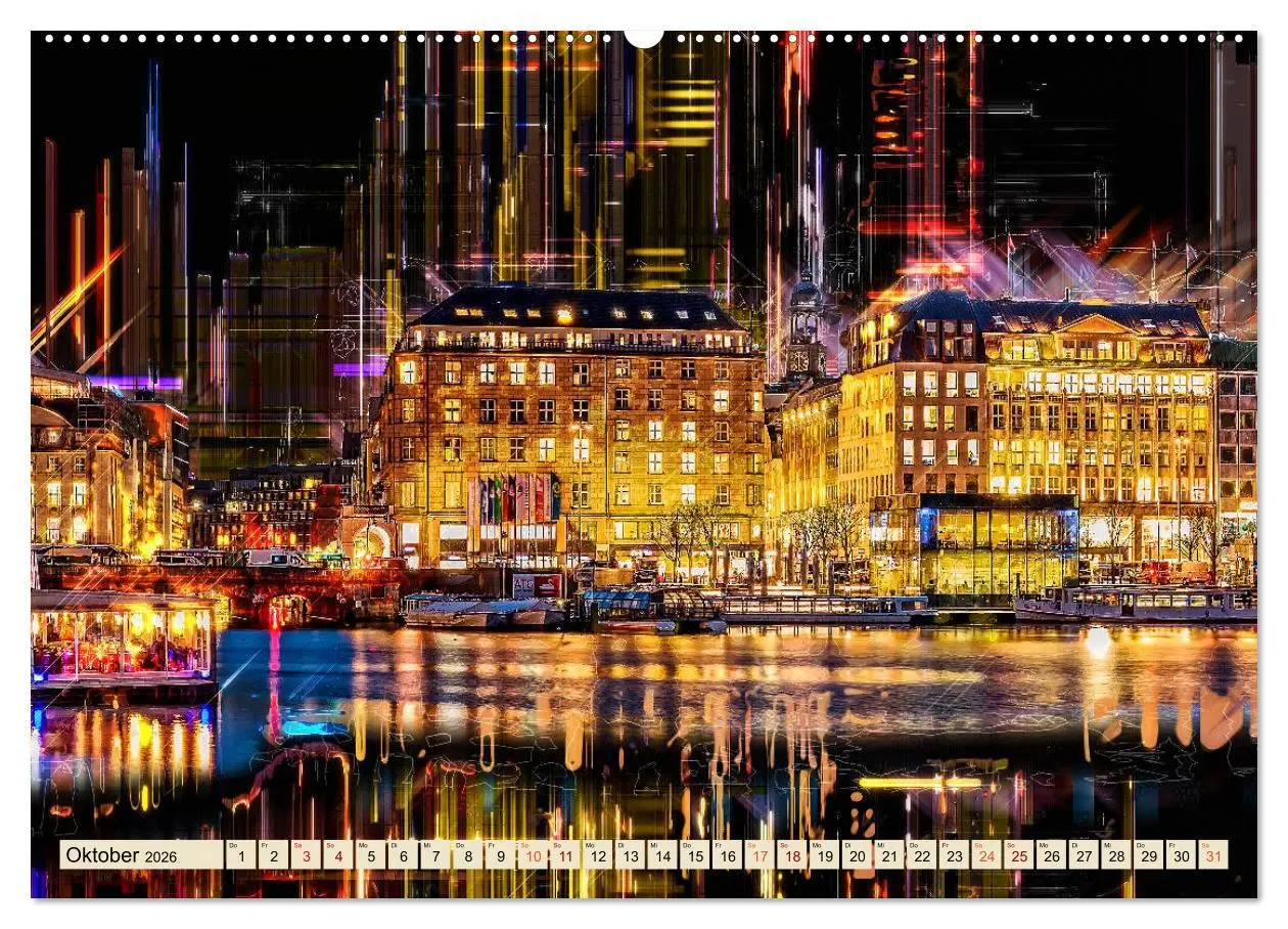 Bild: 9783457803783 | Hamburg abstrakt (Wandkalender 2026 DIN A2 quer), CALVENDO...
