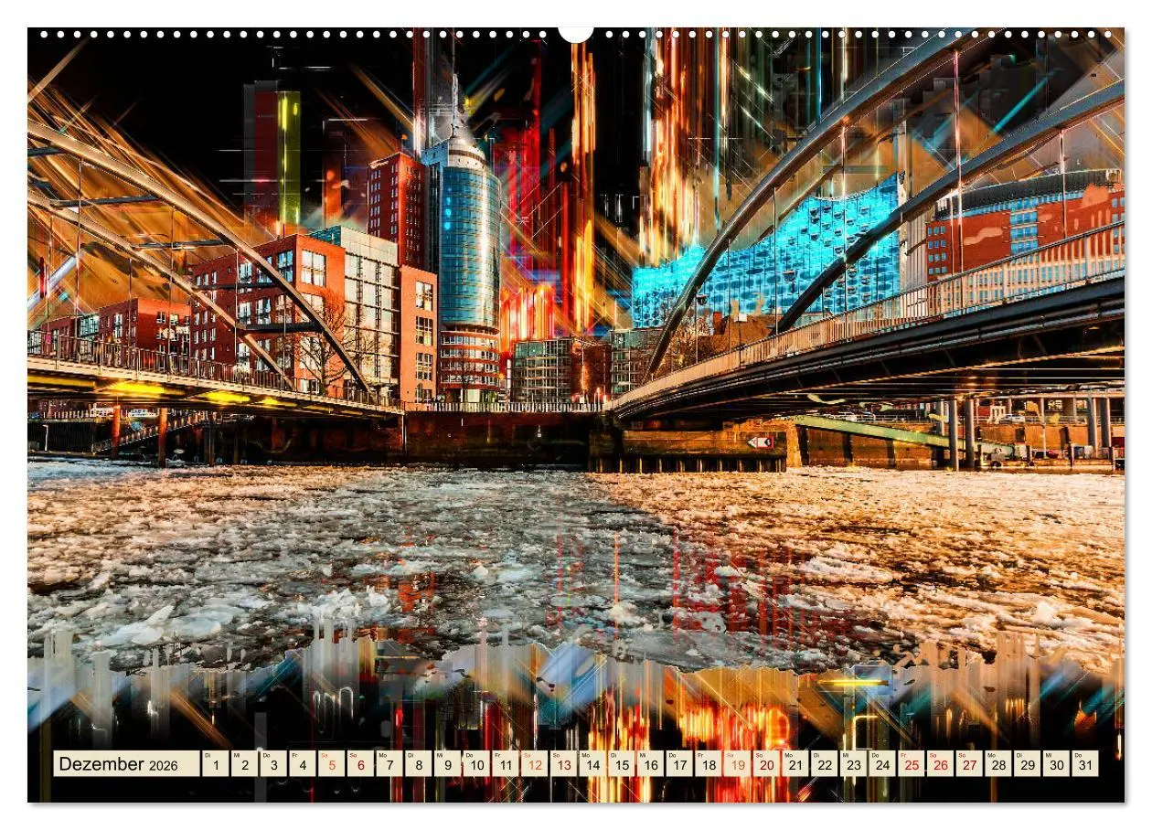 Bild: 9783457803783 | Hamburg abstrakt (Wandkalender 2026 DIN A2 quer), CALVENDO...