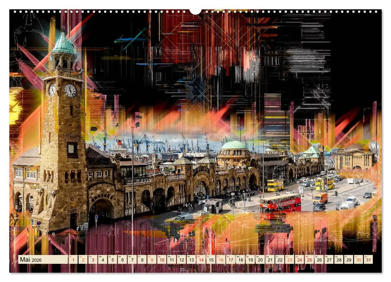 Bild: 9783457803783 | Hamburg abstrakt (Wandkalender 2026 DIN A2 quer), CALVENDO...