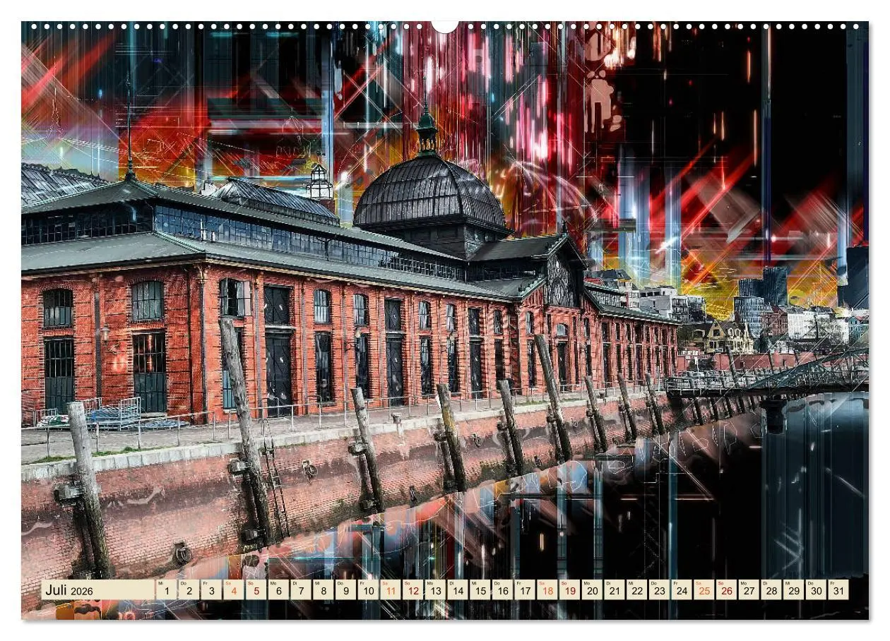 Bild: 9783457803783 | Hamburg abstrakt (Wandkalender 2026 DIN A2 quer), CALVENDO...