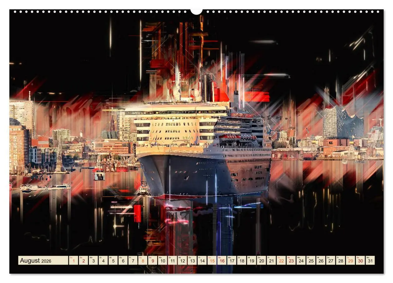 Bild: 9783457803783 | Hamburg abstrakt (Wandkalender 2026 DIN A2 quer), CALVENDO...