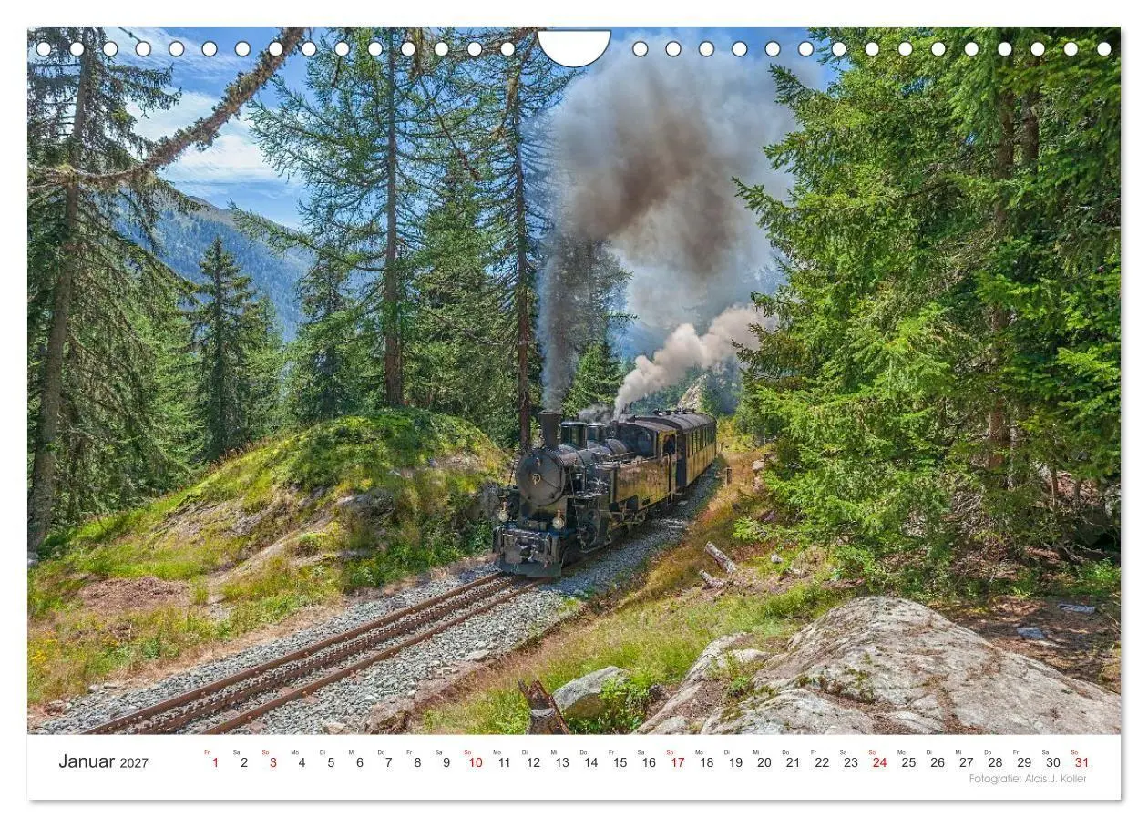 Bild: 9783569843783 | Mit Dampf am Furkapass (Wandkalender 2027 DIN A4 quer), CALVENDO...