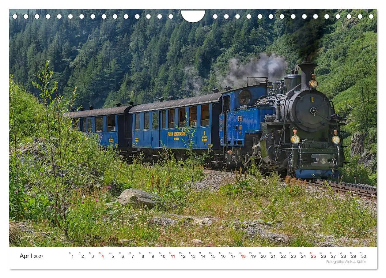 Bild: 9783569843783 | Mit Dampf am Furkapass (Wandkalender 2027 DIN A4 quer), CALVENDO...
