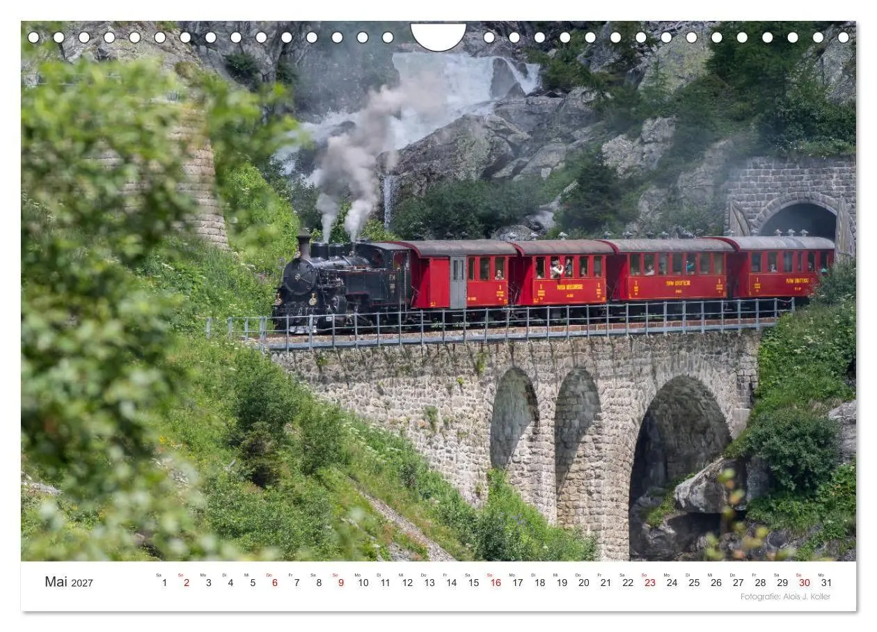 Bild: 9783569843783 | Mit Dampf am Furkapass (Wandkalender 2027 DIN A4 quer), CALVENDO...