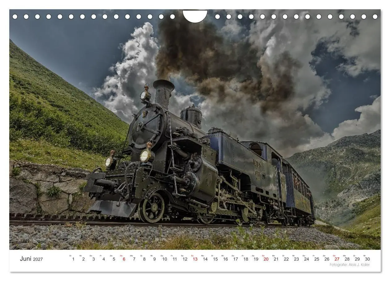 Bild: 9783569843783 | Mit Dampf am Furkapass (Wandkalender 2027 DIN A4 quer), CALVENDO...