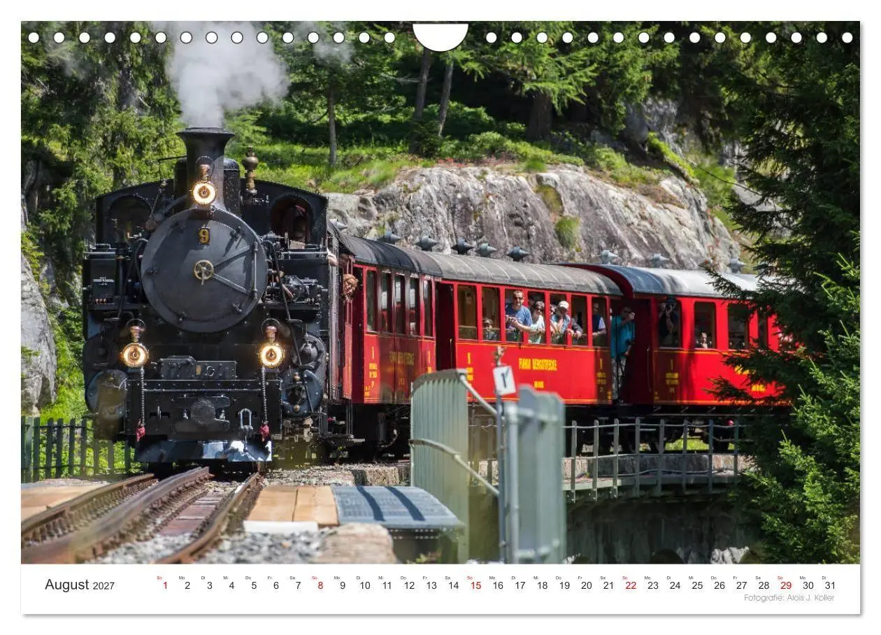Bild: 9783569843783 | Mit Dampf am Furkapass (Wandkalender 2027 DIN A4 quer), CALVENDO...