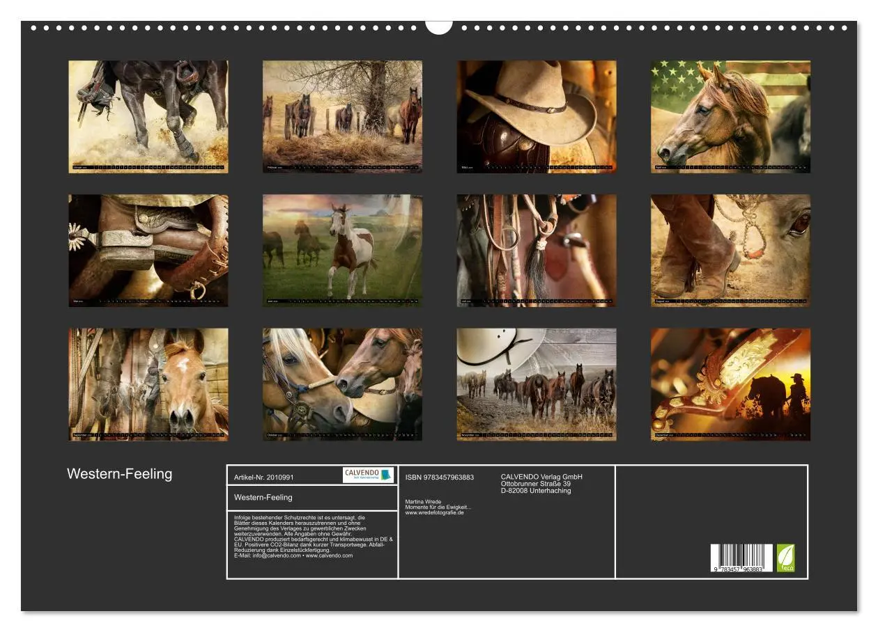Bild: 9783457963883 | Western-Feeling (Wandkalender 2026 DIN A2 quer), CALVENDO...