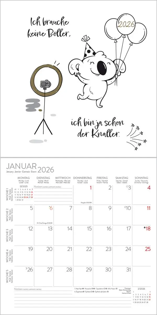 Bild: 9783731883883 | Visual Words 2026 | Verlag Korsch | Kalender | 13 S. | Deutsch | 2026