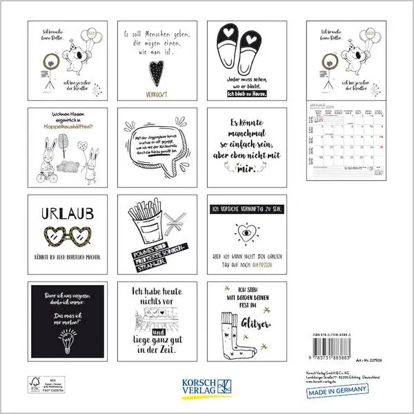 Bild: 9783731883883 | Visual Words 2026 | Verlag Korsch | Kalender | 13 S. | Deutsch | 2026