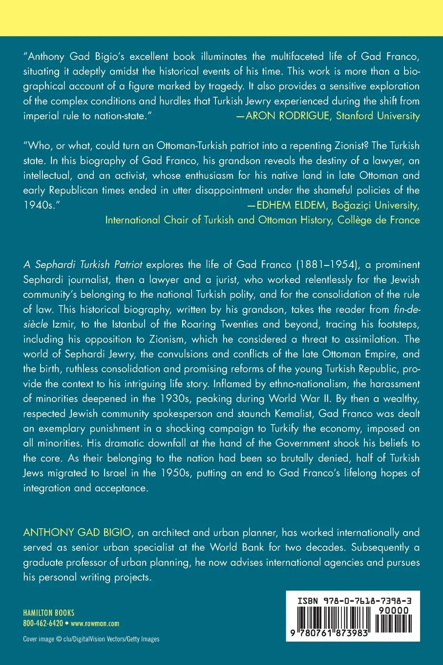 Rückseite: 9780761873983 | A Sephardi Turkish Patriot | Anthony Gad Bigio | Taschenbuch | 2023