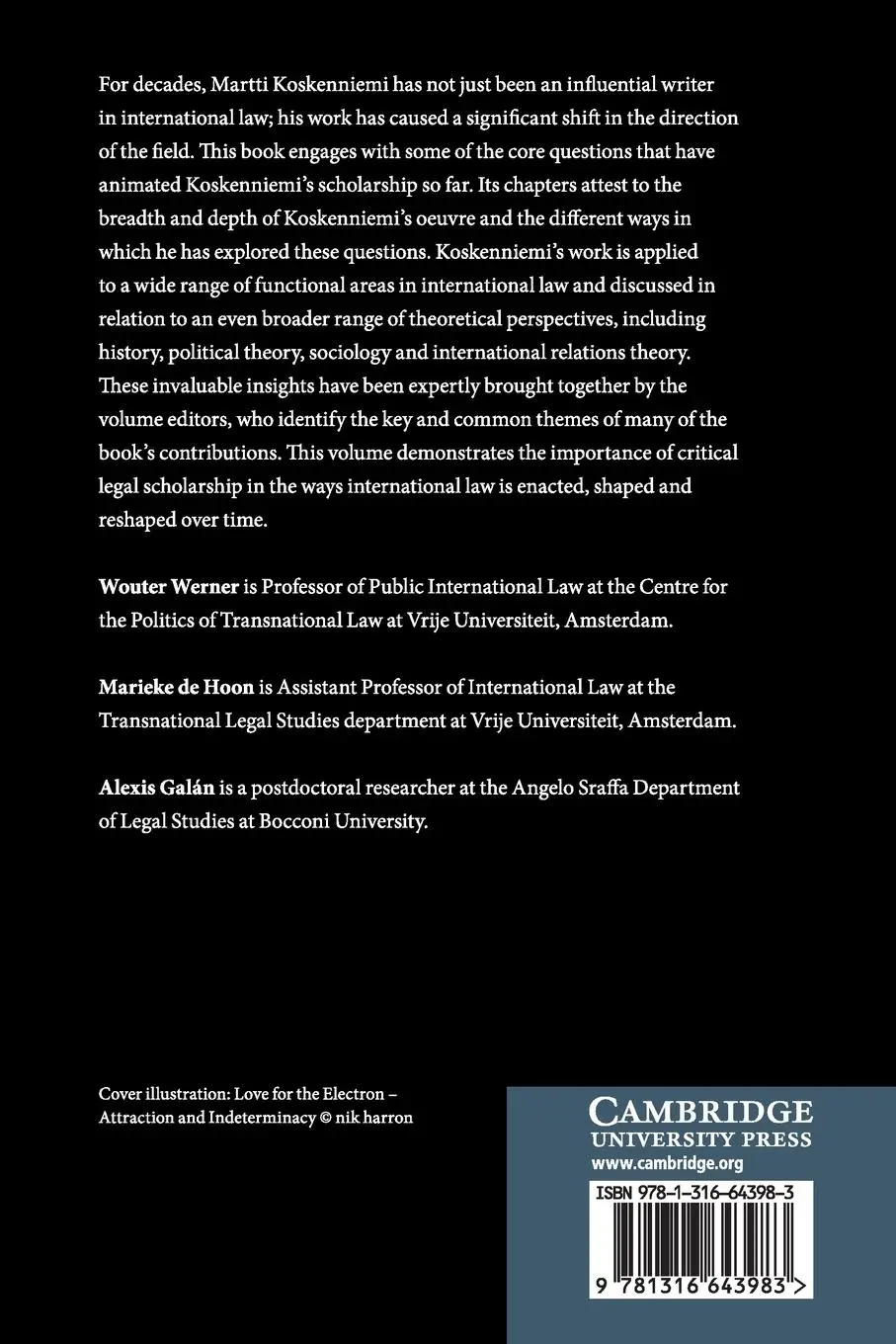 Rückseite: 9781316643983 | The Law of International Lawyers | Wouter Werner (u. a.) | Taschenbuch