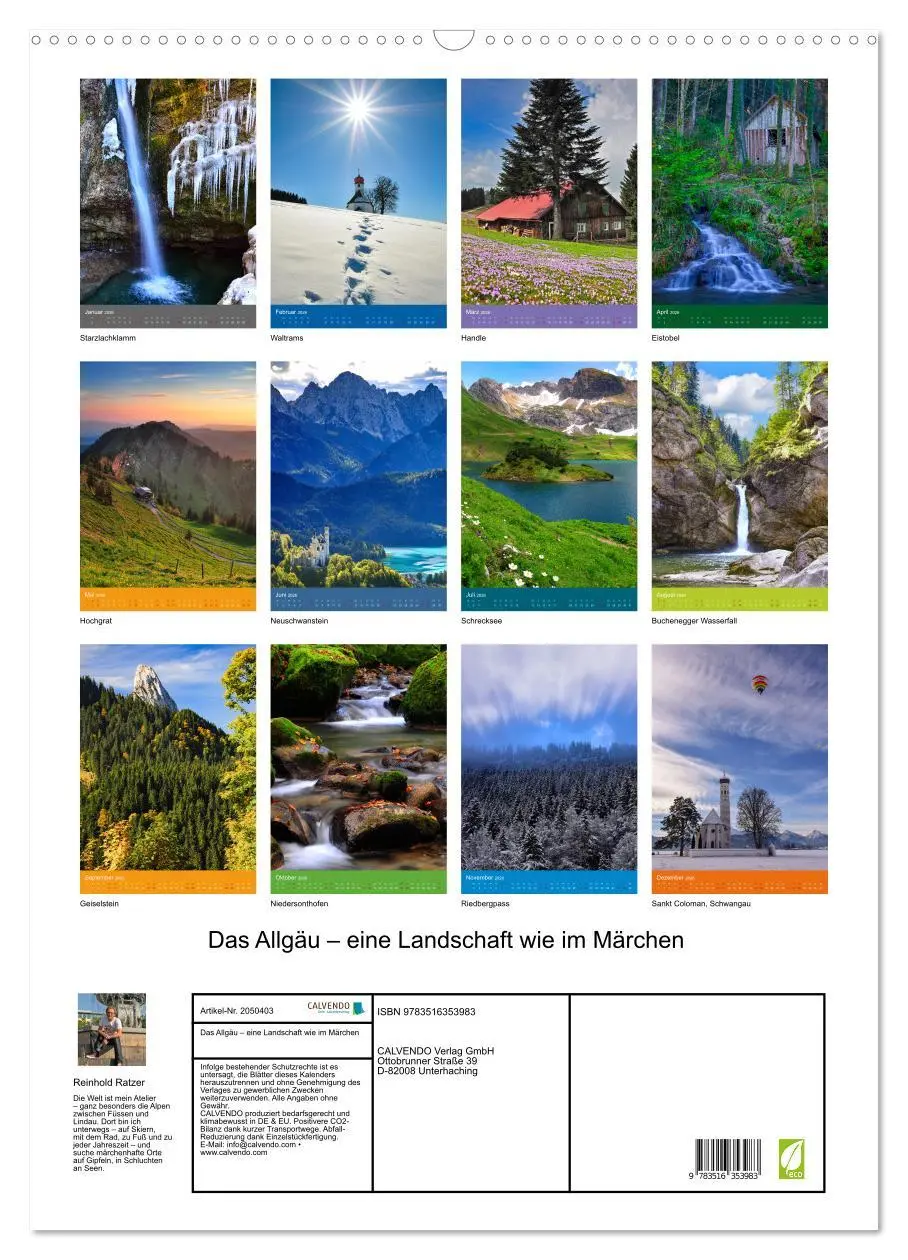 Bild: 9783516353983 | Das Allgäu - eine Landschaft wie im Märchen (Wandkalender 2026 DIN...
