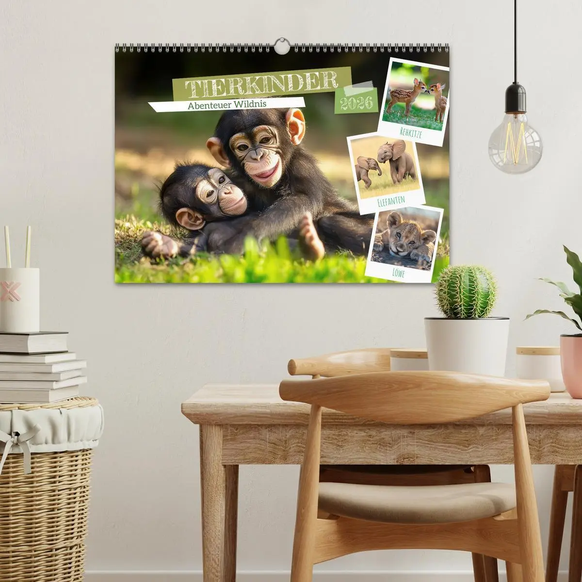 Bild: 9783516593983 | TIERKINDER Abenteuer Wildnis (Wandkalender 2026 DIN A3 quer),...