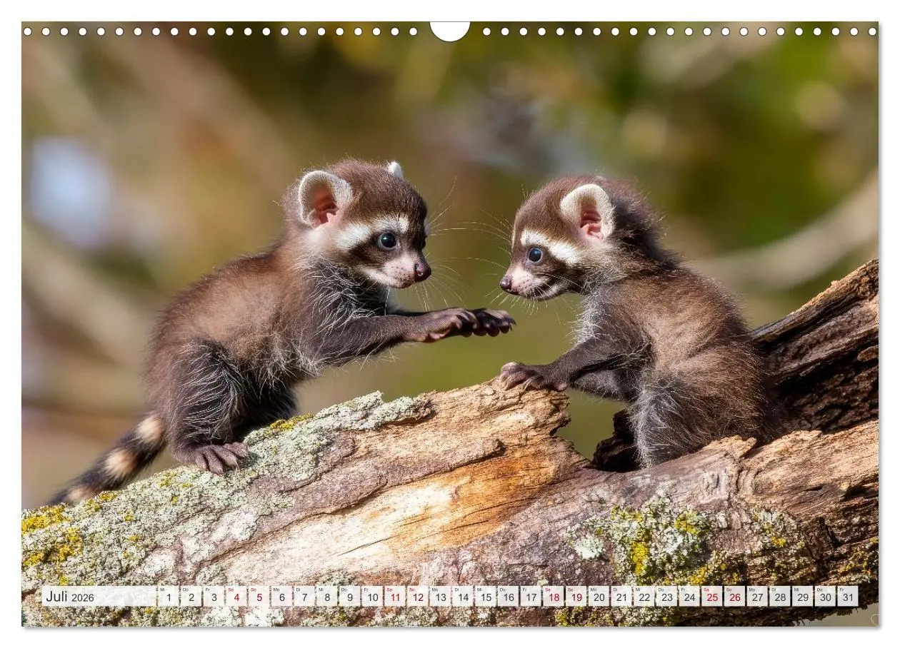 Bild: 9783516593983 | TIERKINDER Abenteuer Wildnis (Wandkalender 2026 DIN A3 quer),...