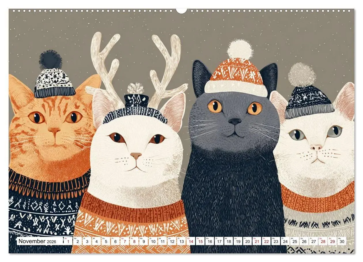 Bild: 9783516733983 | Gute Laune Katzen (hochwertiger Premium Wandkalender 2026 DIN A2...