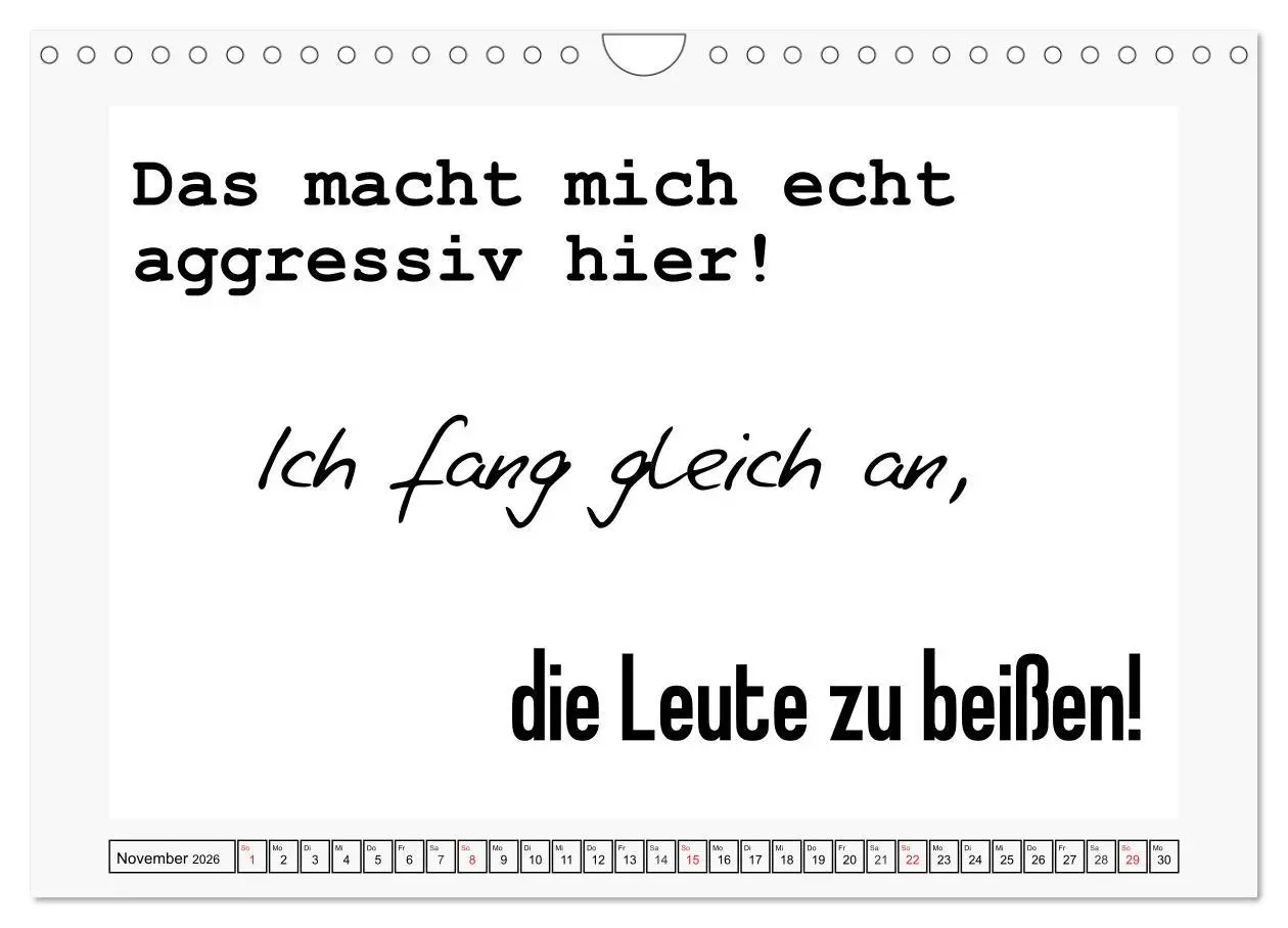 Bild: 9783457774083 | Typo-Kalender für das Büro. Sarkasmus und fiese Sprüche...