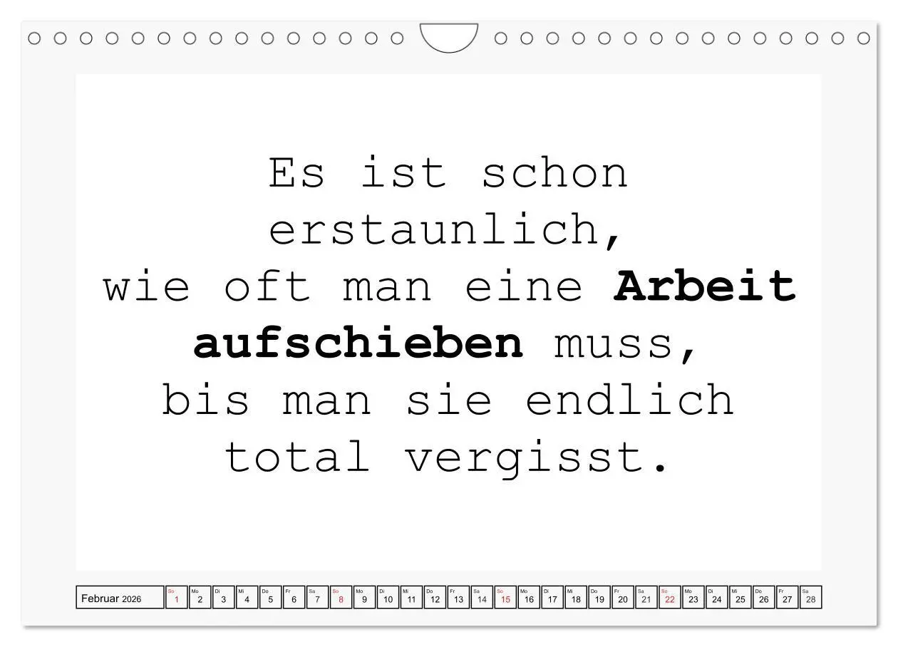 Bild: 9783457774083 | Typo-Kalender für das Büro. Sarkasmus und fiese Sprüche...