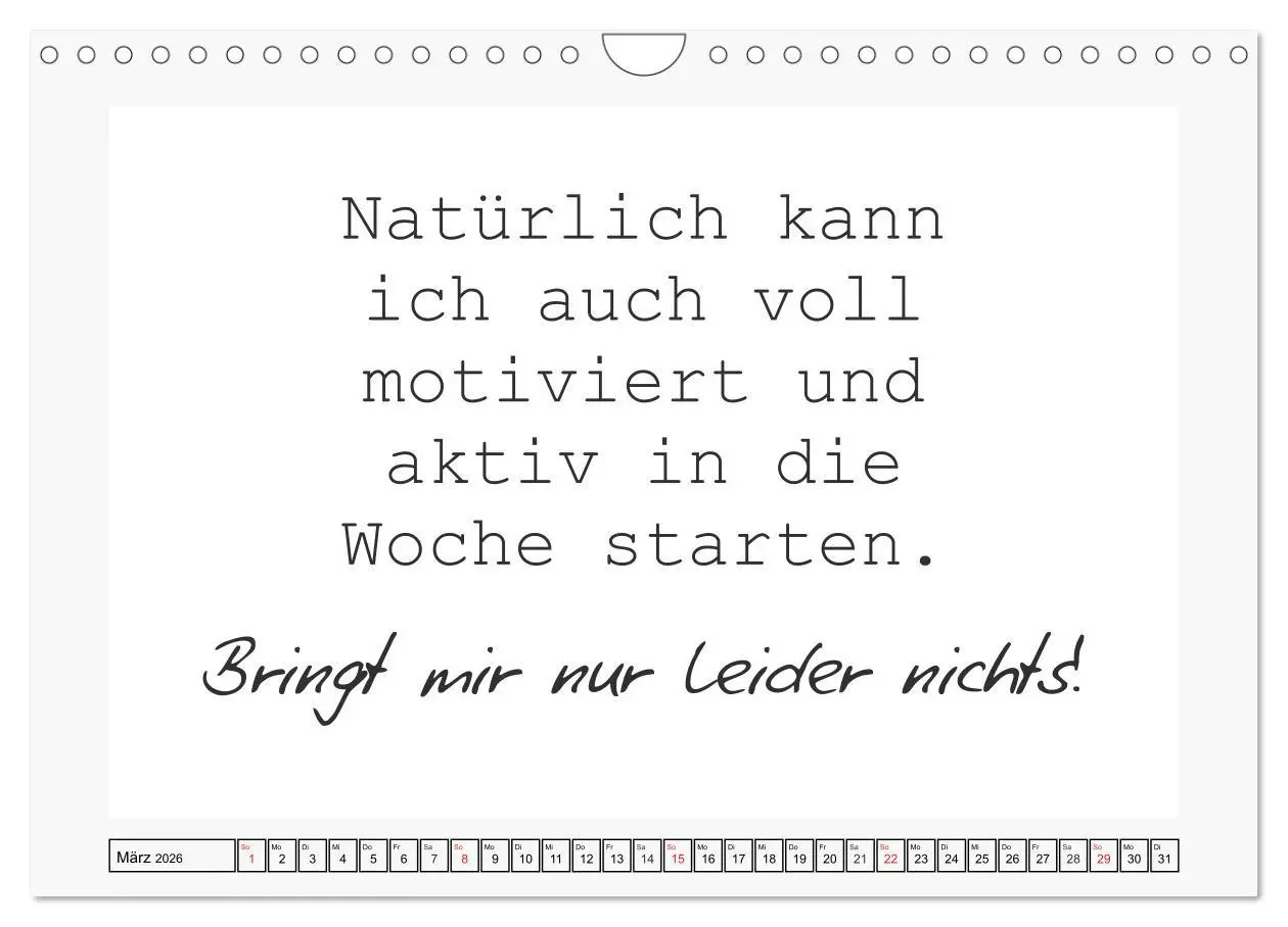 Bild: 9783457774083 | Typo-Kalender für das Büro. Sarkasmus und fiese Sprüche...