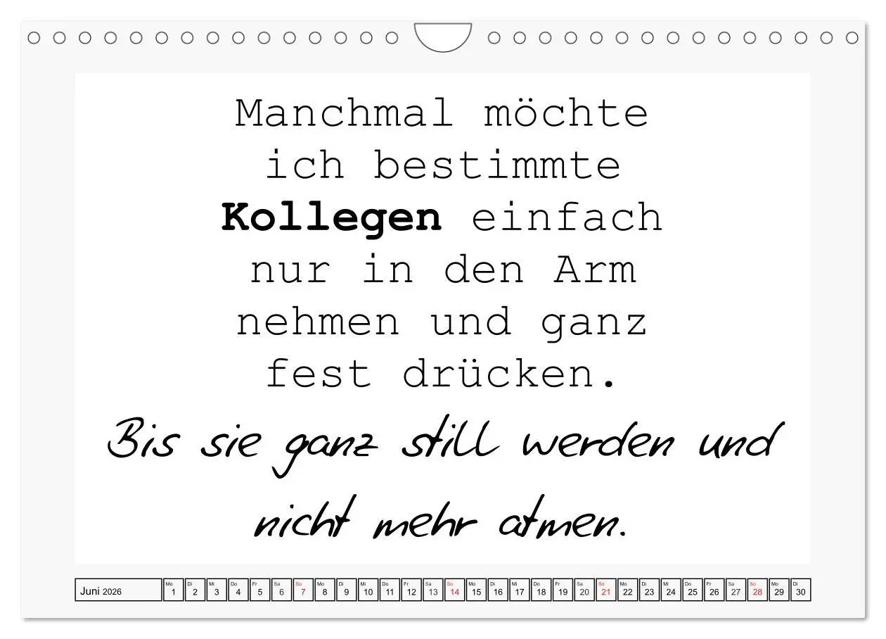 Bild: 9783457774083 | Typo-Kalender für das Büro. Sarkasmus und fiese Sprüche...