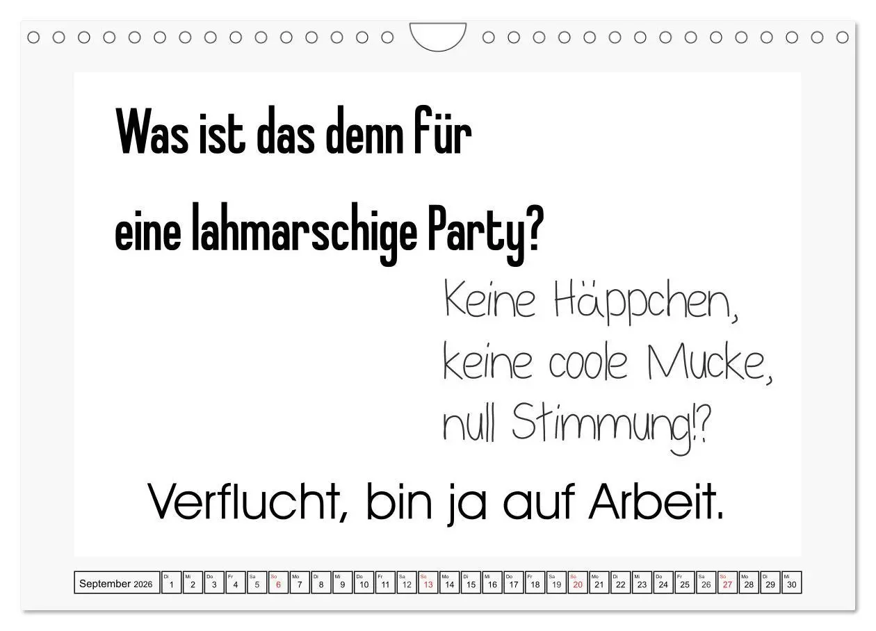 Bild: 9783457774083 | Typo-Kalender für das Büro. Sarkasmus und fiese Sprüche...
