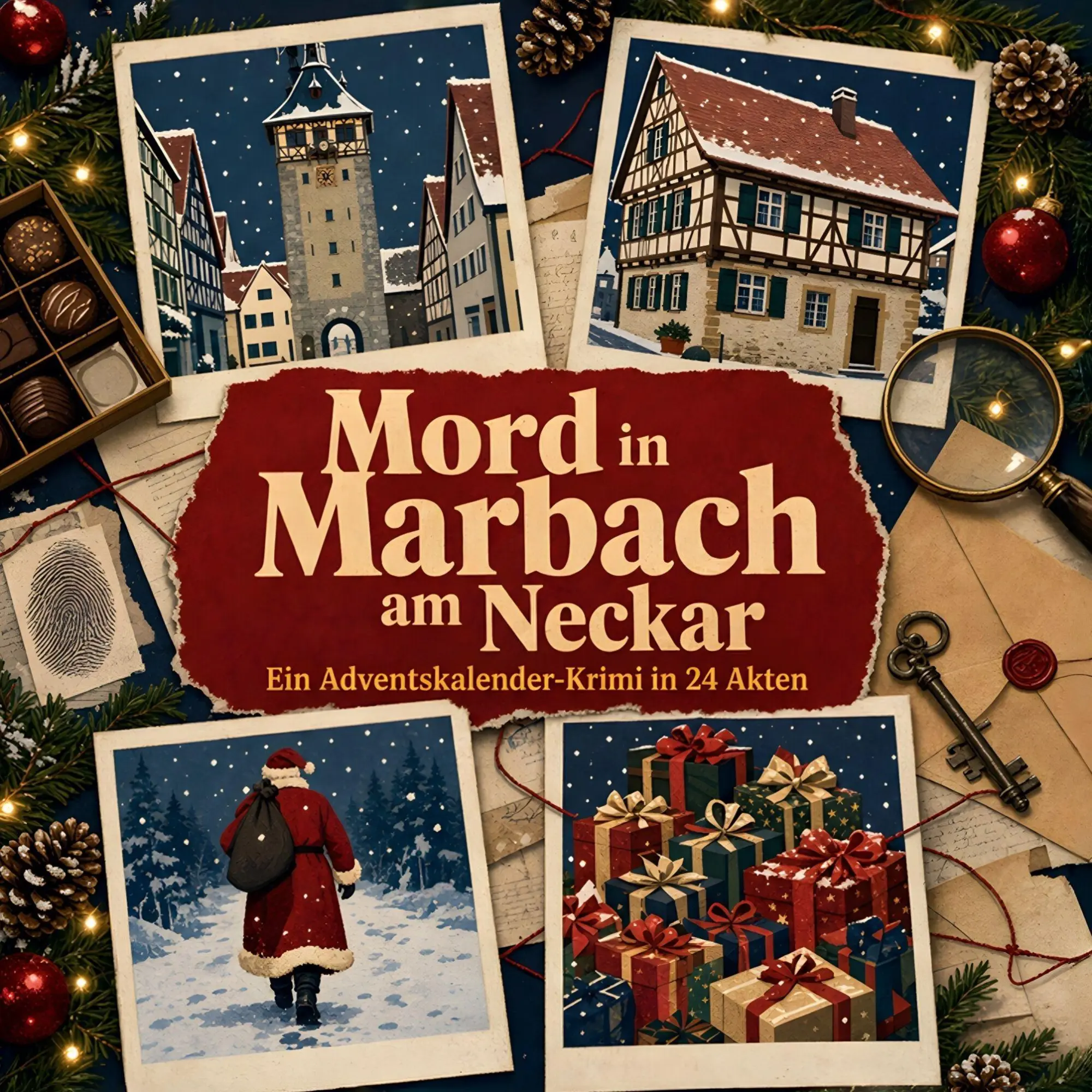 Cover: 9783696124083 | Mord in Marbach am Neckar | Ein Adventskalender-Krimi in 24 Akten