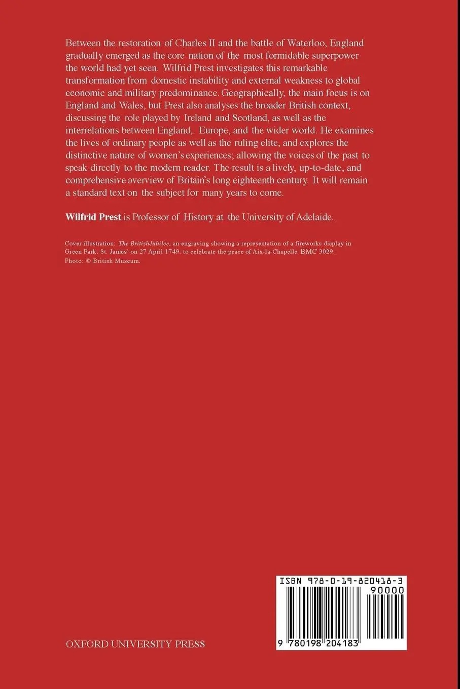 Rückseite: 9780198204183 | Short Oxford History of the Modern World | Wilfrid Prest | Taschenbuch