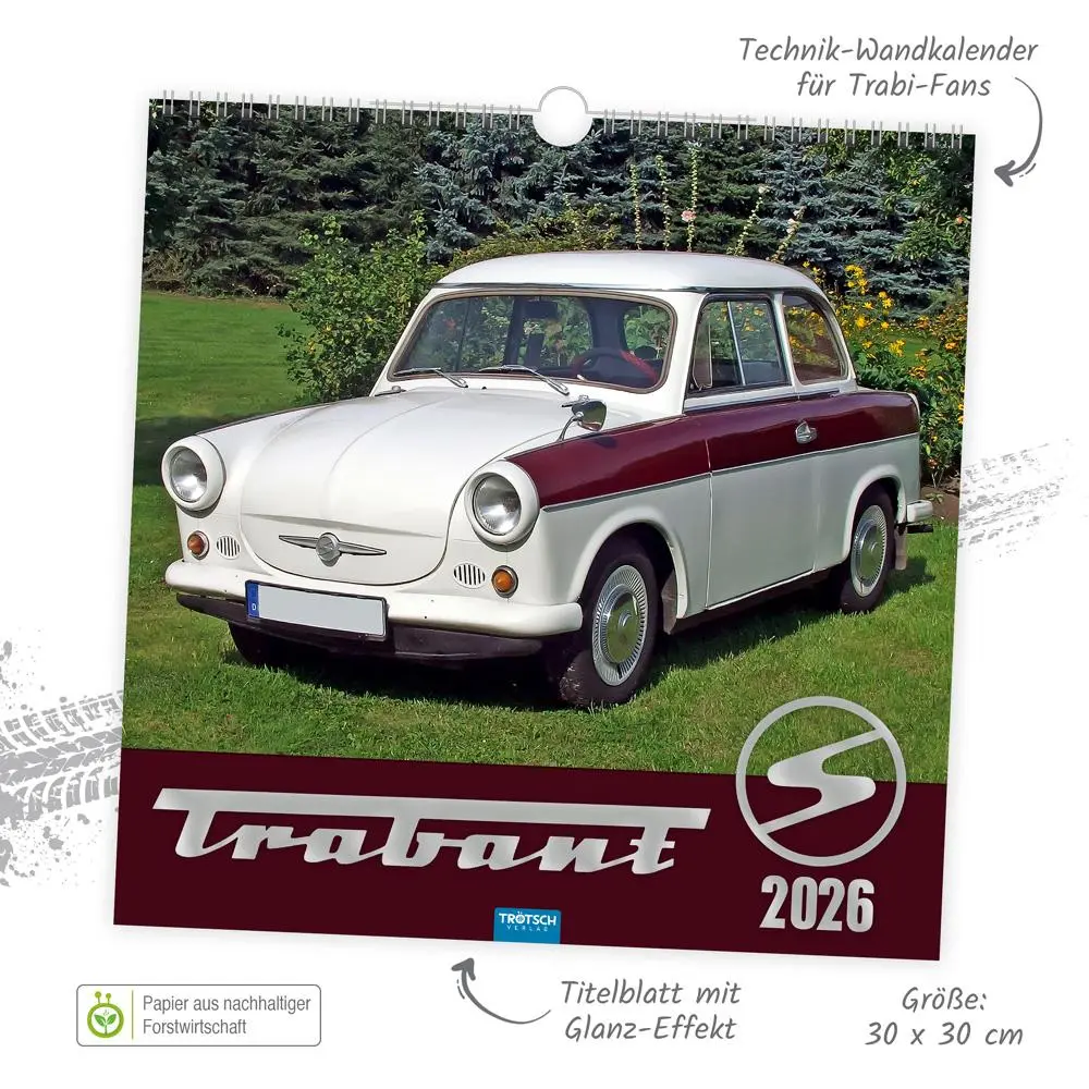 Bild: 9783988024183 | Trötsch Technikkalender Trabant 2026 | Wandkalender Technikkalender