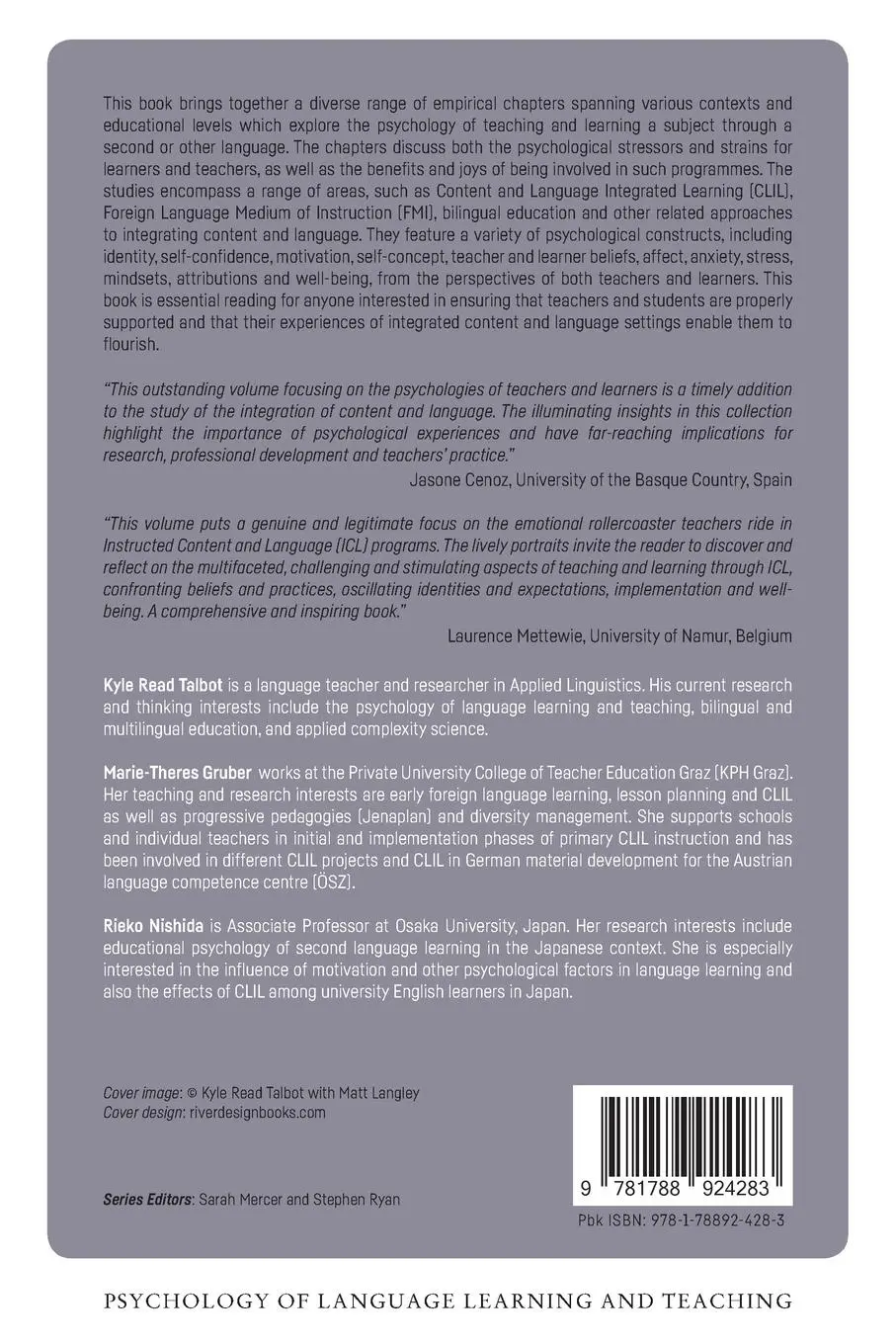 Rückseite: 9781788924283 | The Psychological Experience of Integrating Content and Language