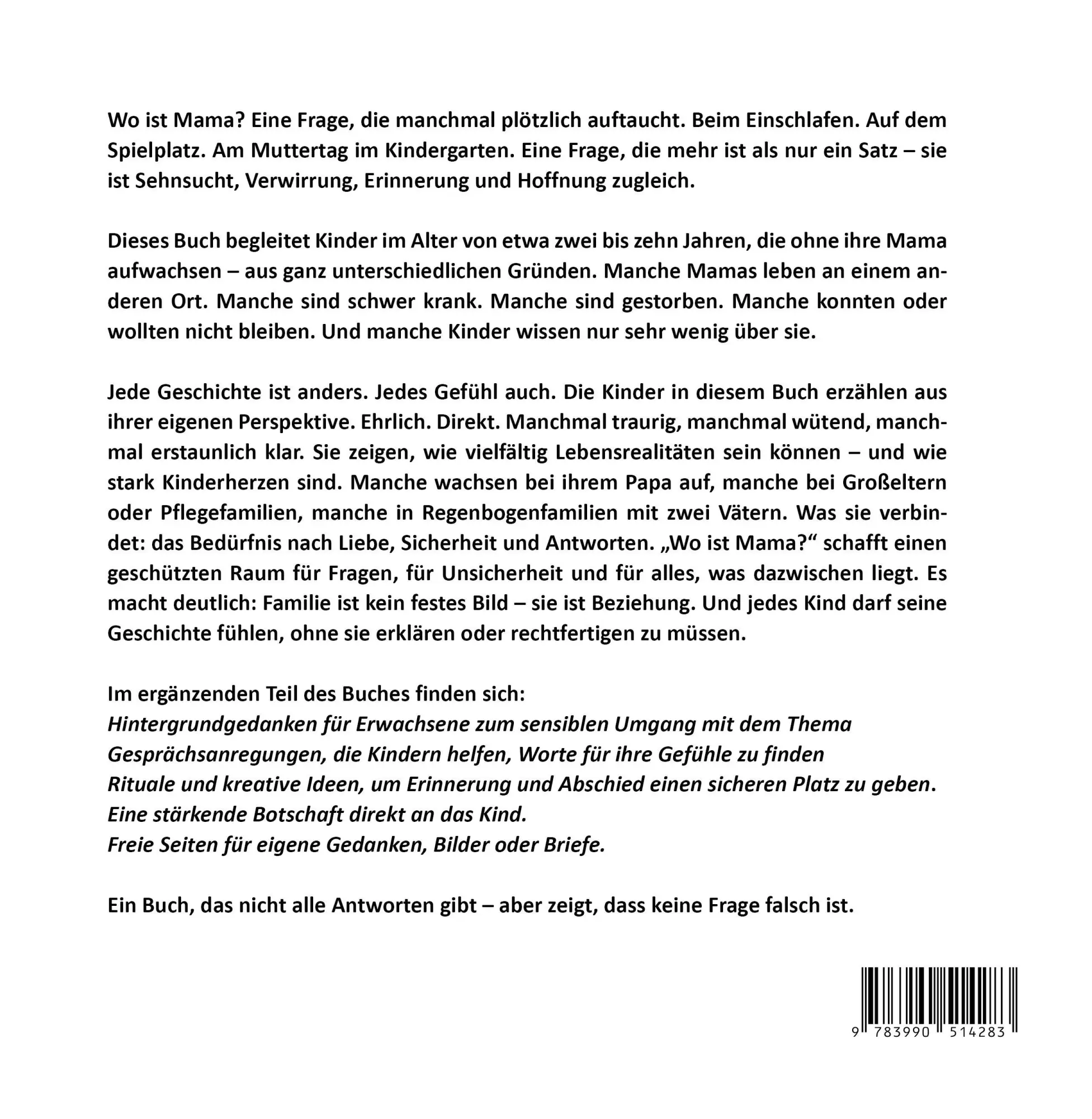 Rückseite: 9783990514283 | Wo ist Mama? Einfühlsame Kinder-Kurzgeschichten über das Leben ohne...