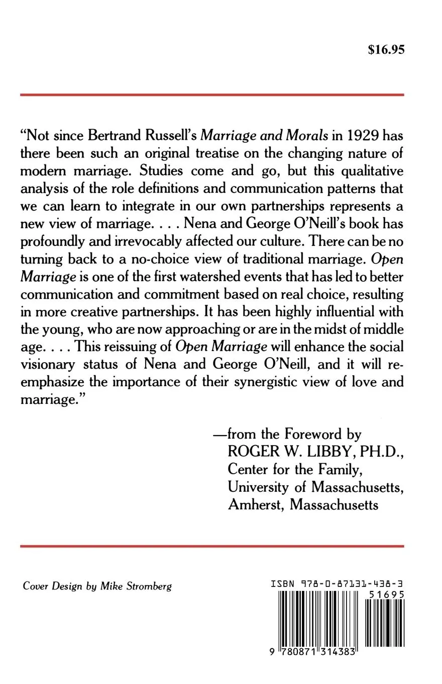 Rückseite: 9780871314383 | Open Marriage | A New Life Style for Couples | Nena O'Neill (u. a.)