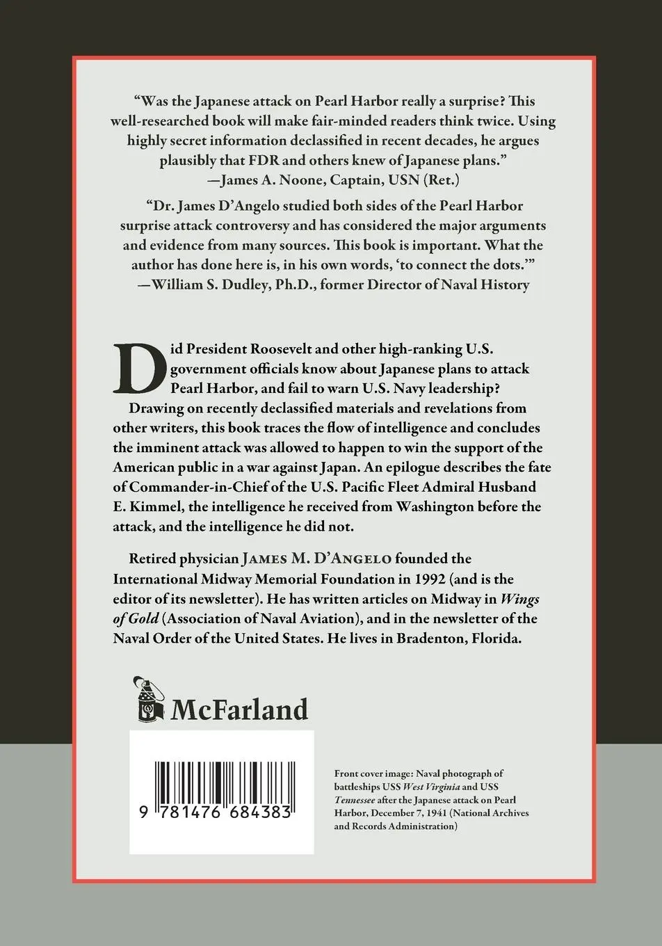 Rückseite: 9781476684383 | Pearl Harbor Declassified | James M. D'Angelo | Taschenbuch | Englisch