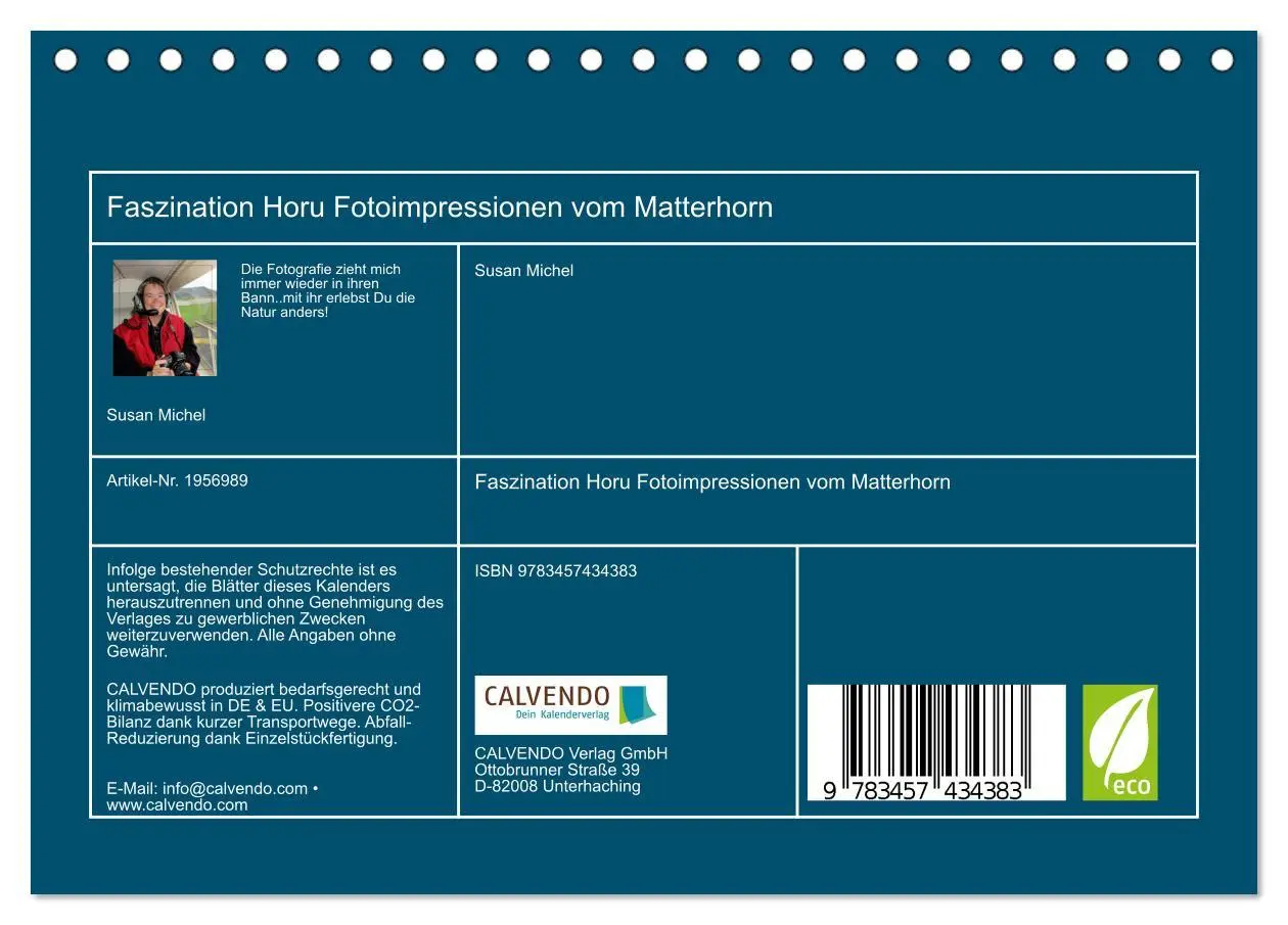 Bild: 9783457434383 | Faszination Horu Fotoimpressionen vom Matterhorn (Tischkalender...