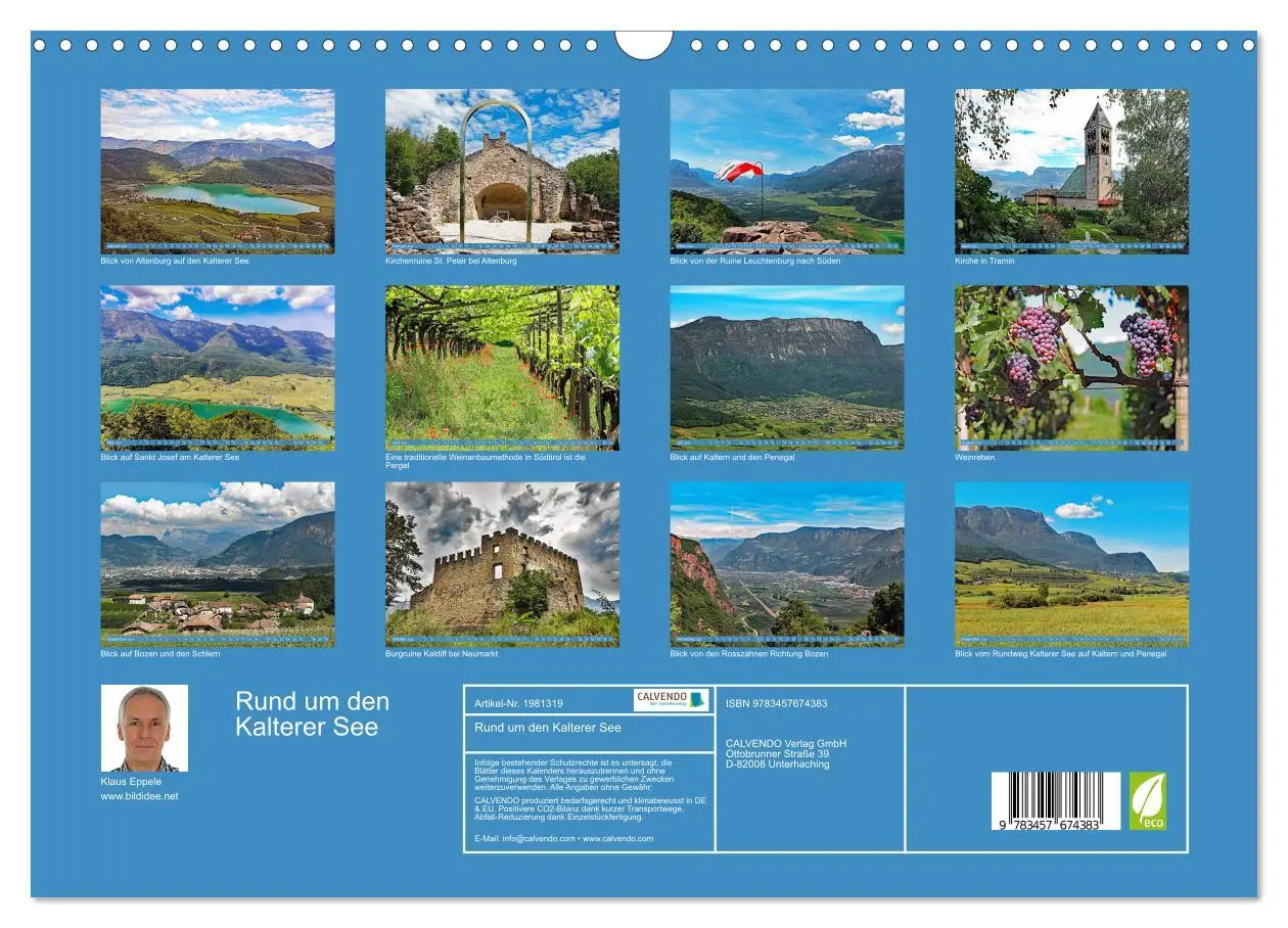 Bild: 9783457674383 | Rund um den Kalterer See (Wandkalender 2026 DIN A3 quer), CALVENDO...
