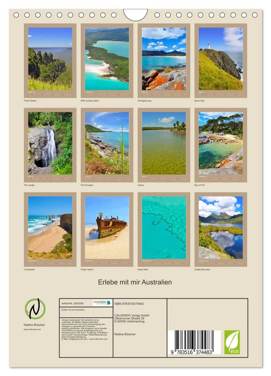 Bild: 9783516374483 | Erlebe mit mir Australien (Wandkalender 2026 DIN A4 hoch), CALVENDO...