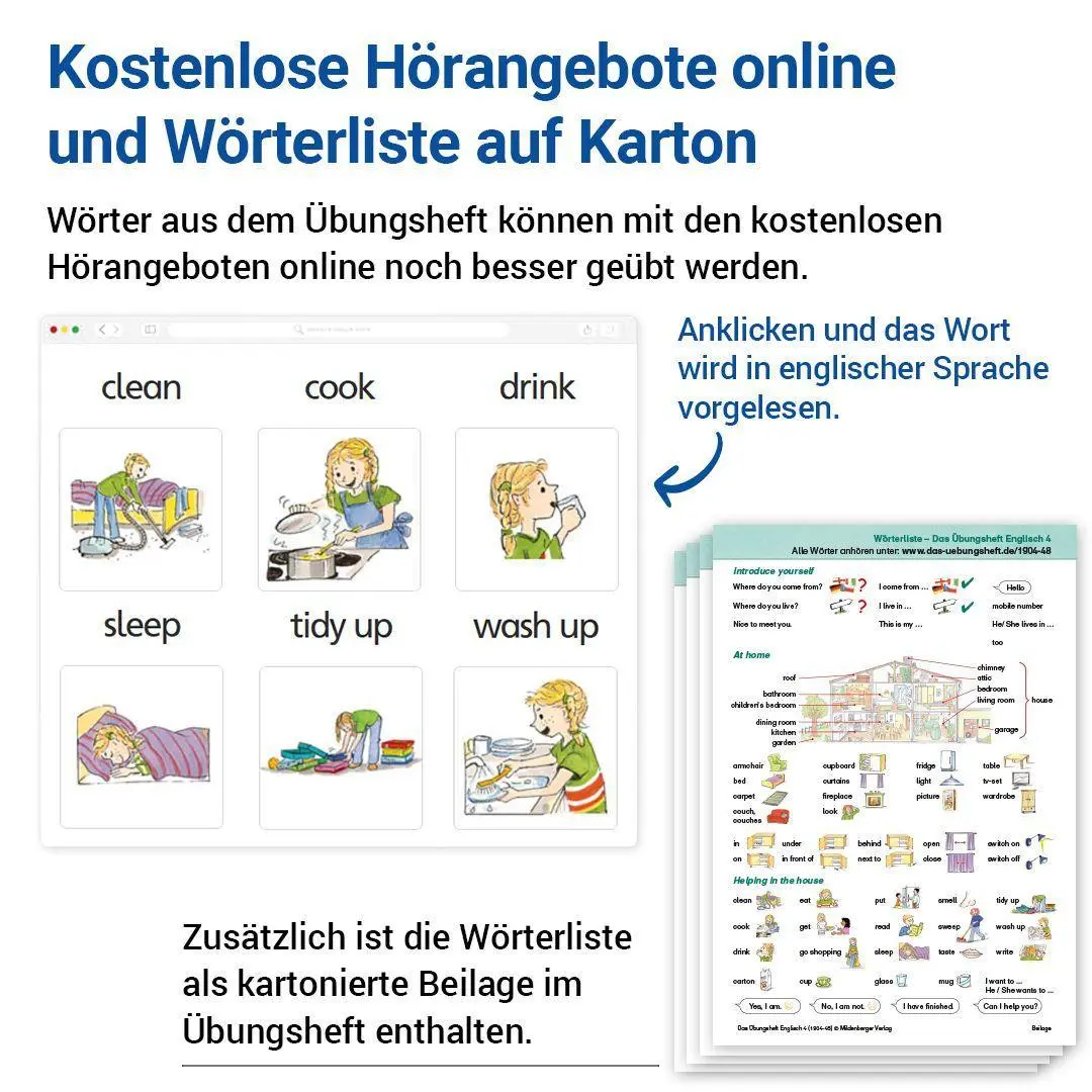 Bild: 9783619194483 | Das Übungsheft Englisch 4 | Tina Kresse (u. a.) | Broschüre | 64 S.