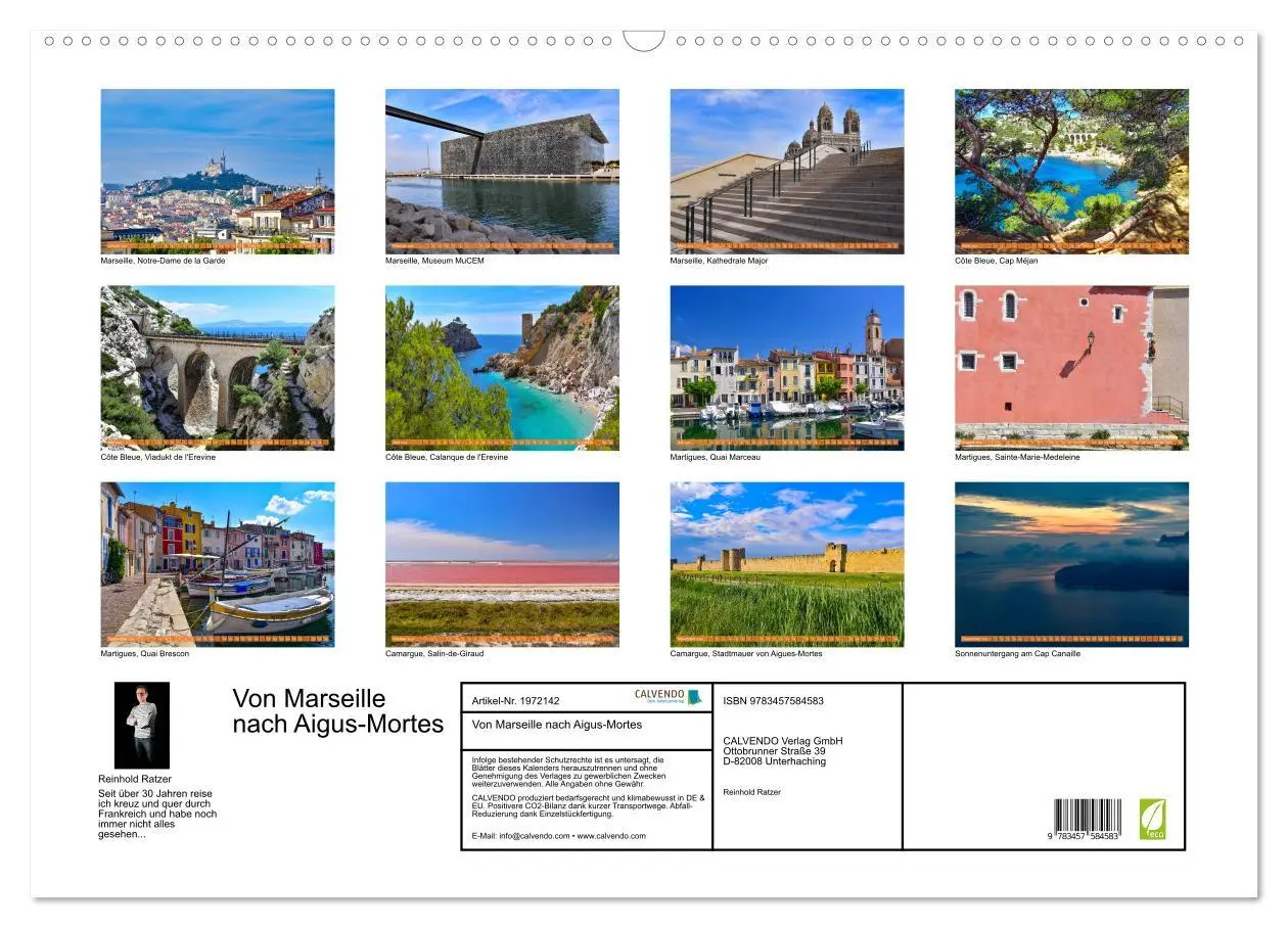 Bild: 9783457584583 | Von Marseille nach Aigus-Mortes (Wandkalender 2026 DIN A2 quer),...