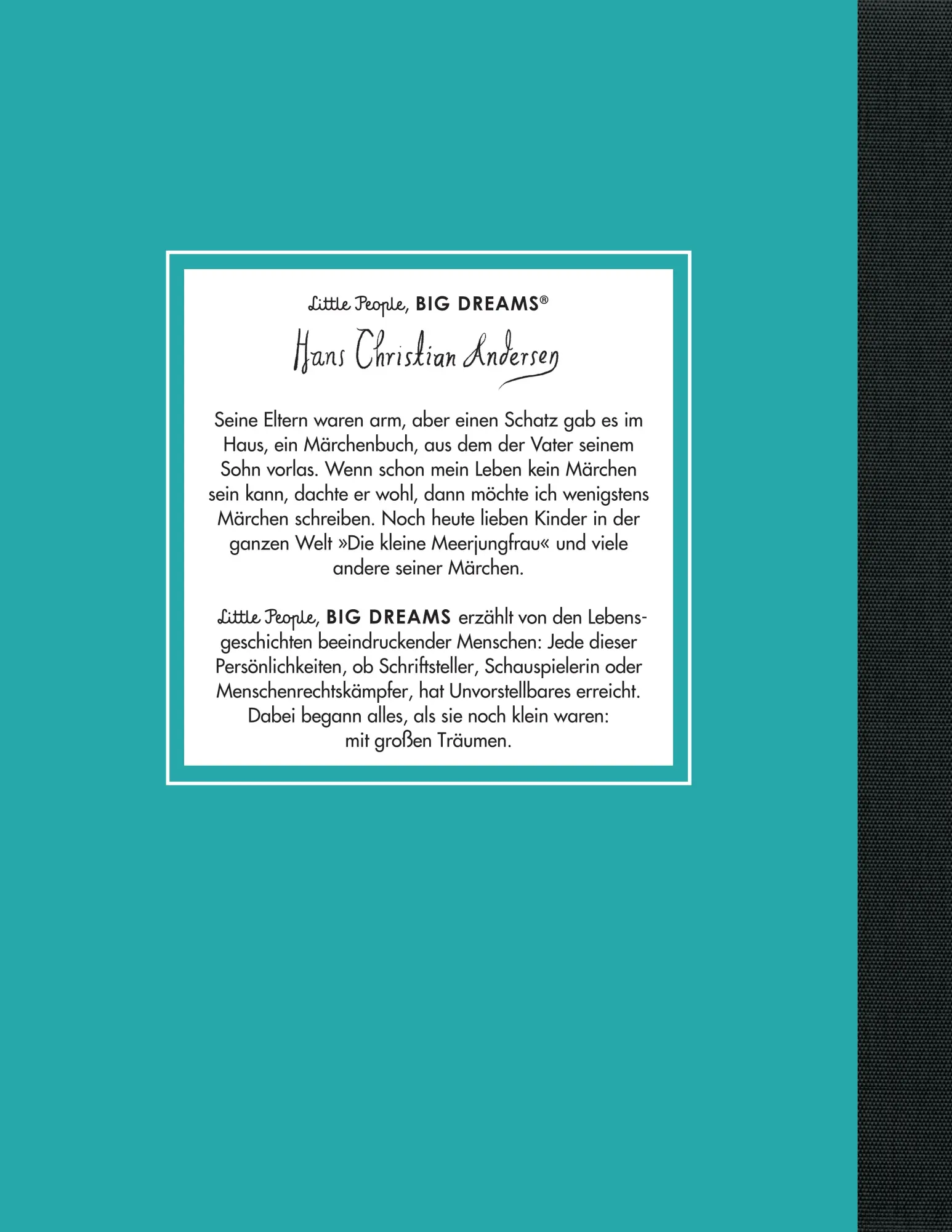 Rückseite: 9783458644583 | Hans Christian Andersen | María Isabel Sánchez Vegara | Buch | 32 S.