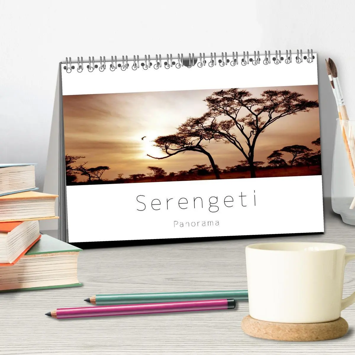 Bild: 9783516124583 | Serengeti Panorama (Tischkalender 2026 DIN A5 quer), CALVENDO...
