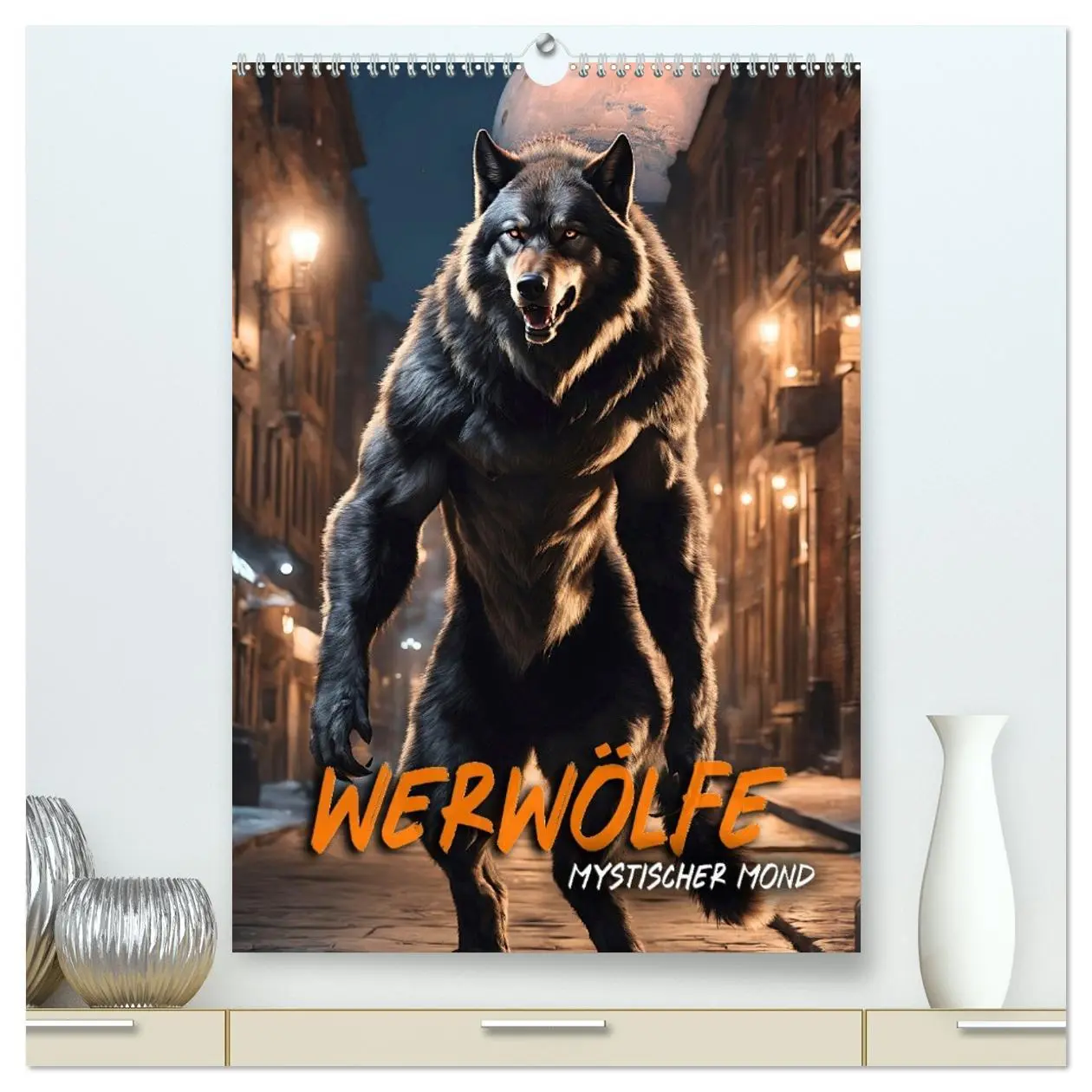 Cover: 9783516294583 | Werwölfe - mystischer Mond (hochwertiger Premium Wandkalender 2026...