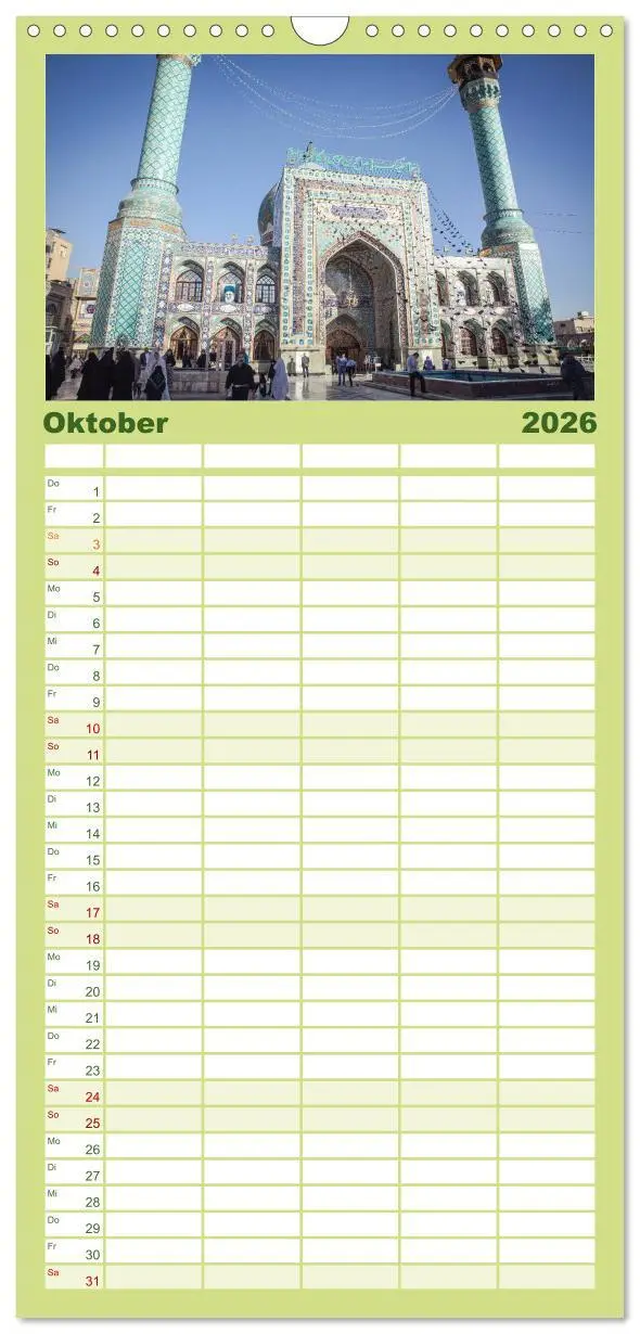 Bild: 9783516504583 | Familienplaner 2026 - Persische Kultur Irans mit 5 Spalten...