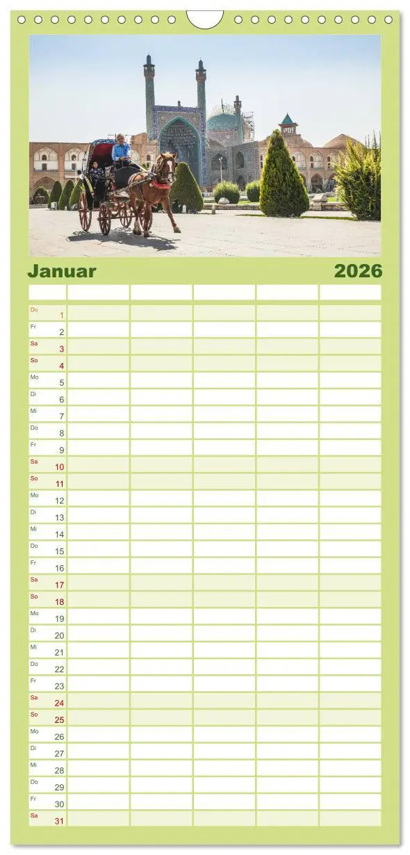 Bild: 9783516504583 | Familienplaner 2026 - Persische Kultur Irans mit 5 Spalten...