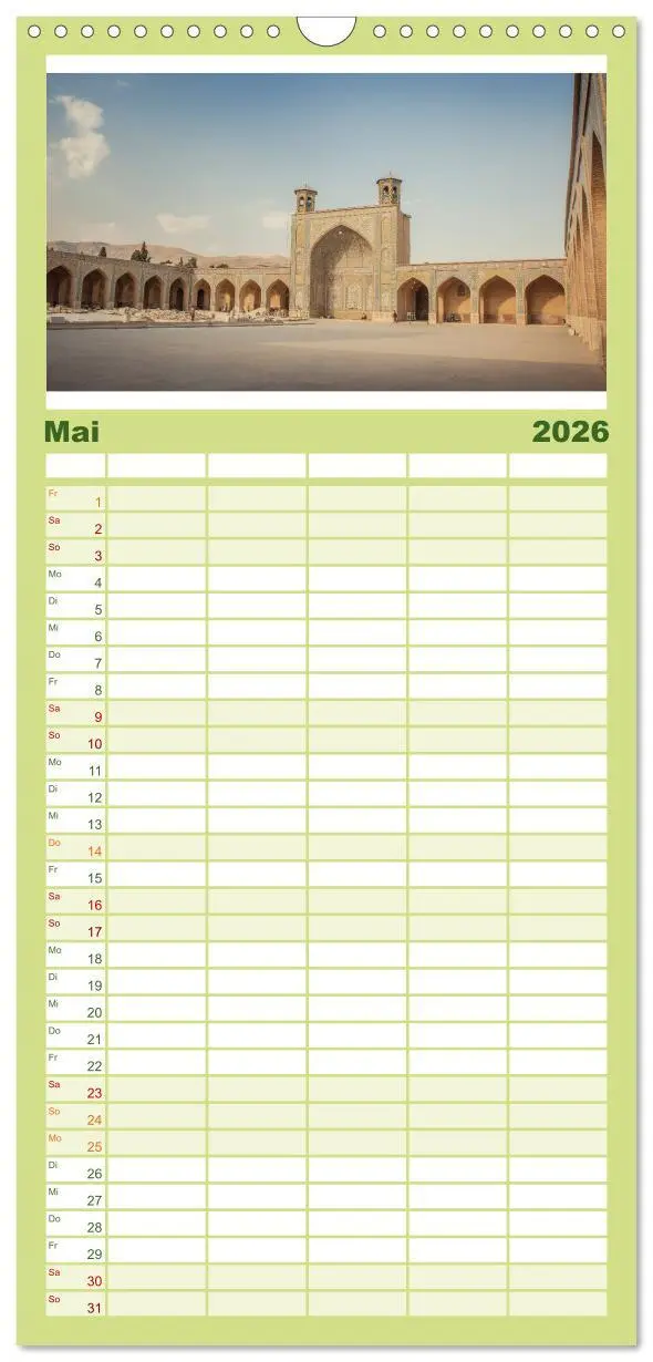 Bild: 9783516504583 | Familienplaner 2026 - Persische Kultur Irans mit 5 Spalten...