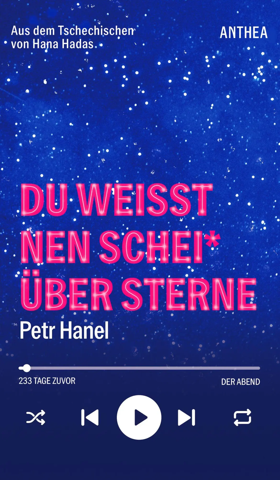 Cover: 9783899984583 | Du weißt nen Scheiß über Sterne | Roman | Petr Hanel | Taschenbuch