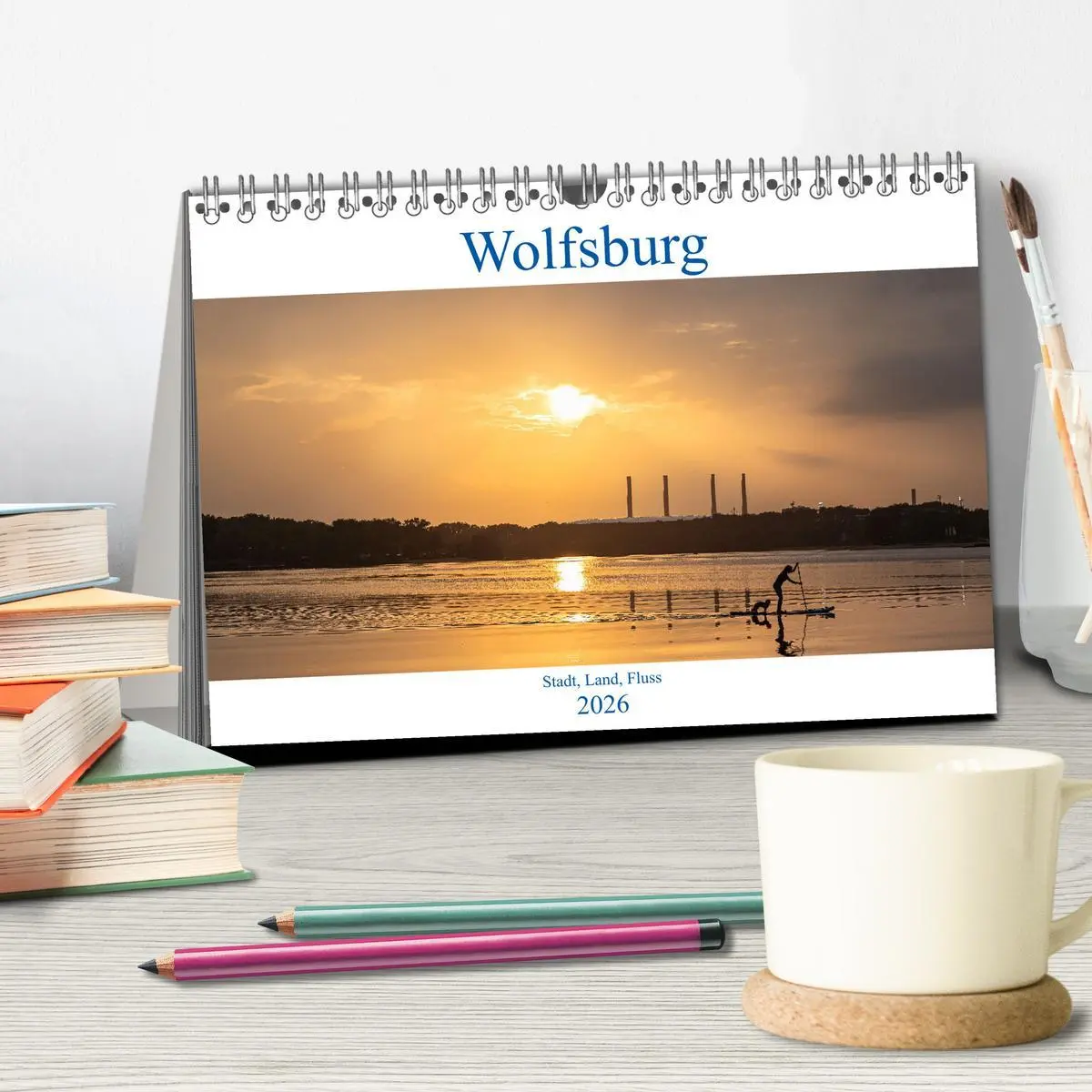Bild: 9783457644683 | Wolfsburg - Stadt, Land, Fluss (Tischkalender 2026 DIN A5 quer),...