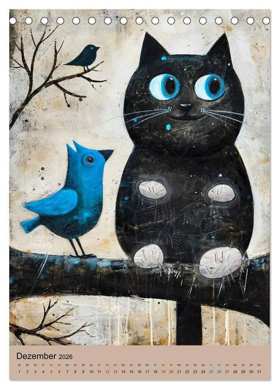Bild: 9783516284683 | Lustige Katzen-Karikaturen - Minimalistischer Spaß mit Maus, Vogel...