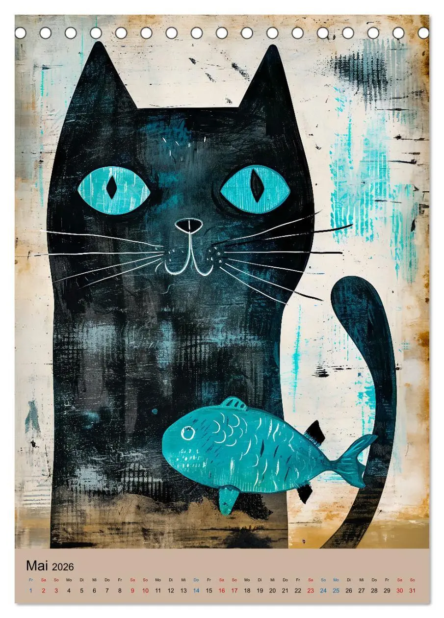 Bild: 9783516284683 | Lustige Katzen-Karikaturen - Minimalistischer Spaß mit Maus, Vogel...