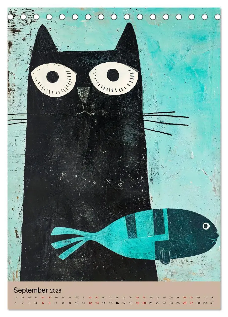 Bild: 9783516284683 | Lustige Katzen-Karikaturen - Minimalistischer Spaß mit Maus, Vogel...