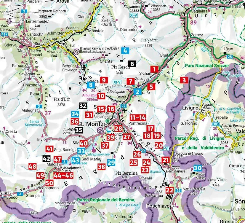 Bild: 9783763314683 | ROTHER Wanderführer Oberengadin. 50 Touren im Engadin rund um St....